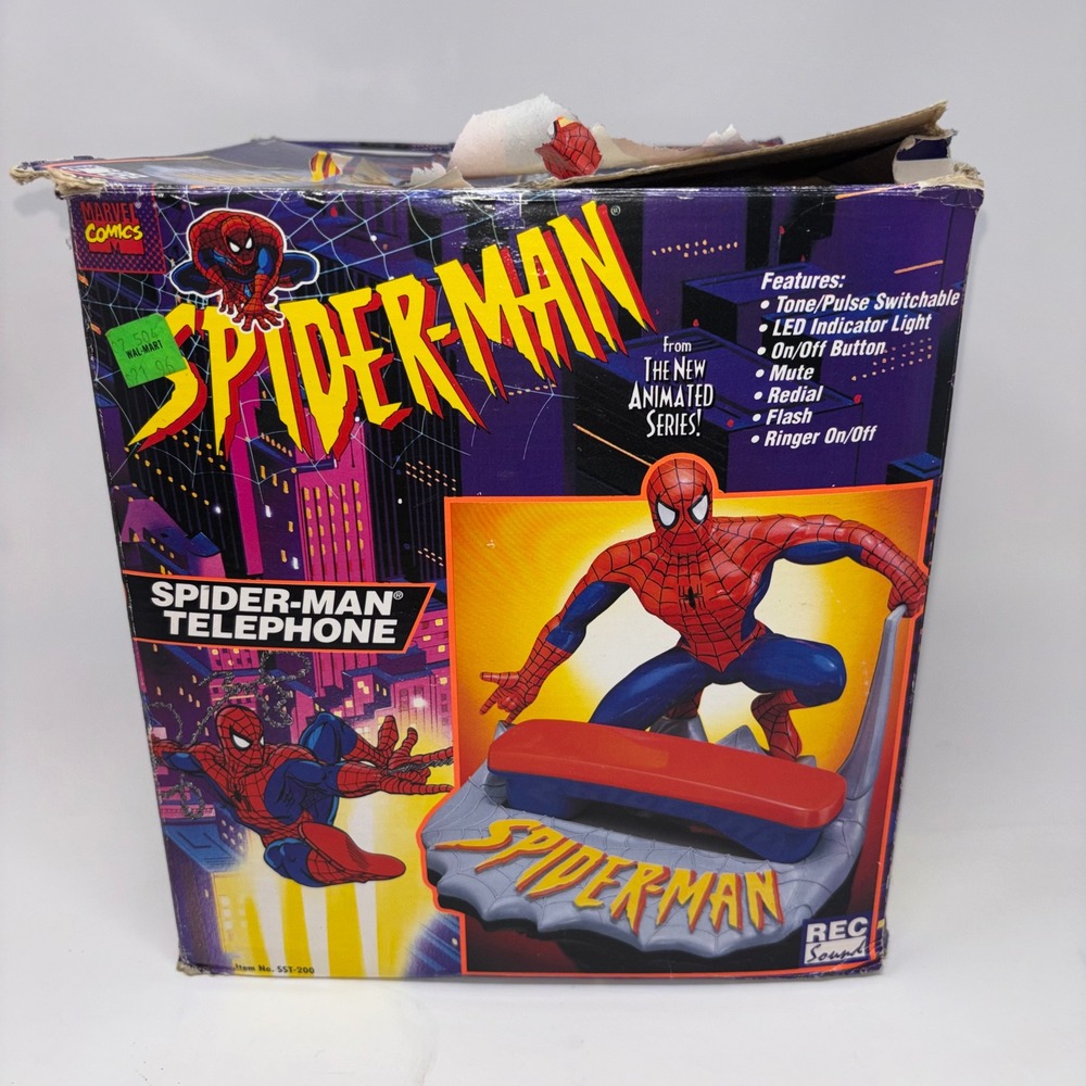 Vintage Spider-Man Telephone 1994 Marvel Animated Series SST-200 w/ Box Untested